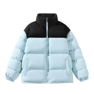 【HOT 本舖】男装新款立領棉衣麵包服男簡約撞色潮牌情侶款加厚保暖棉服棉襖女上衣