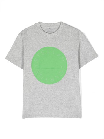 Stella McCartney Kids - logo-print cotton T-shirt - kids - Cotton - 6 - Grey