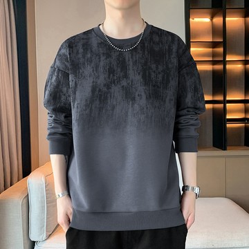 【HOT 本舖】男装佐龍春秋季新款男士衛衣休閒套頭圓領大碼長袖T恤衛衣男 小碼25 大碼30