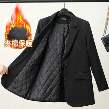 女生冬天西裝外套 西裝外套 小西裝 保暖外套 女裝 夾棉西裝外套女 韓版 小個子外套 加厚小西服 冬天外套 西服 外套女