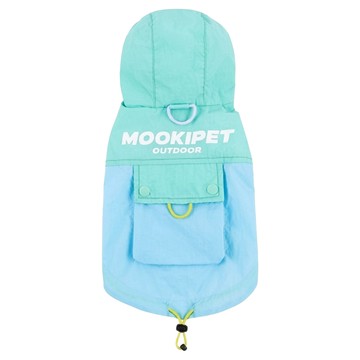 Mooki Pet 戶外輕量防曬馬甲 MK25001 貓狗通用  藍綠色  1個  L