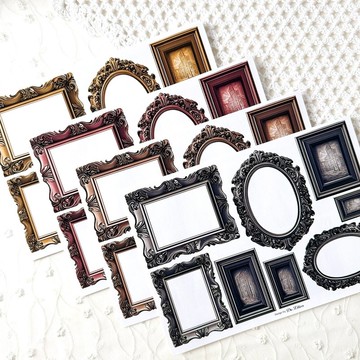 A677 金色+A677 紅色+A677 棕色+A677 黑色 - 相框組