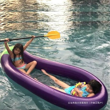 充氣茄子浮床浮排成人兒童水上漂網格布游泳圈漂浮躺椅氣墊船