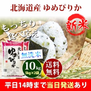 新米 米 無洗米 10kg 北海道産 ゆめぴりか 1等米 5kg×2袋 令和5年産 お米 10kg 送料無料 北海道・沖縄配送不可 即日発送 クーポン対象