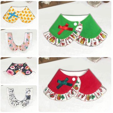 雙面用寵物甜美風披肩圣誕英短布偶泰迪比熊薩摩金毛圍兜披風領結