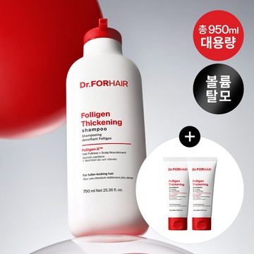Dr. FORHAIR Folligen Thickening Shampoo 750ml Set (+100ml*2ea)
