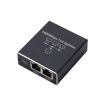 一進三出 1KMbps網路線RJ45分配器1分3延長轉接器
