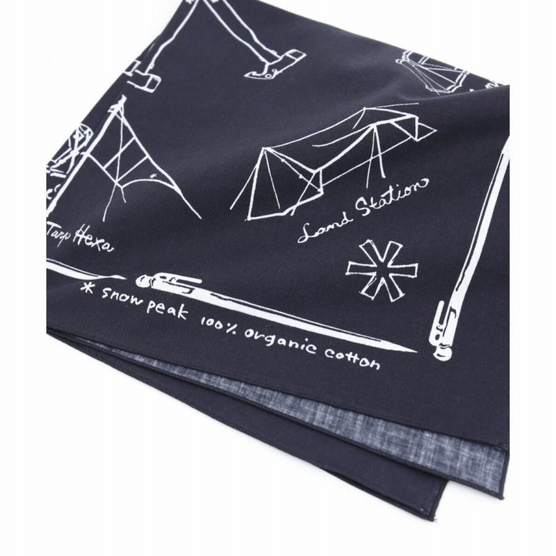 スノーピーク 大判 バンダナ OG Cotton NOASOBI Bandana Snow