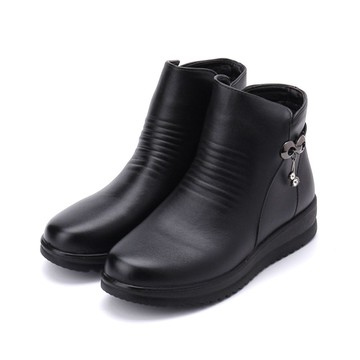 RIN RIN 蝴蝶結鑽靴 黑 女鞋