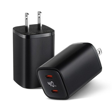 ONAIR 40W 充電頭 PD 插頭 氮化鎵 雙 Type-c 液晶顯示 快充 快速充電 豆腐頭 雙孔 iPhoneAPP下單享13%點數