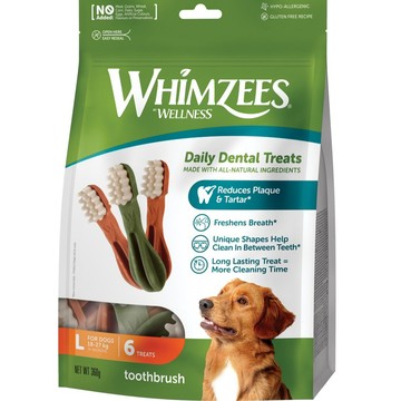 唯潔 WHIMZEES潔牙骨 牙刷超值包L號 減少牙垢 防牙周病 VOHC認證 狗潔牙骨 最新效期