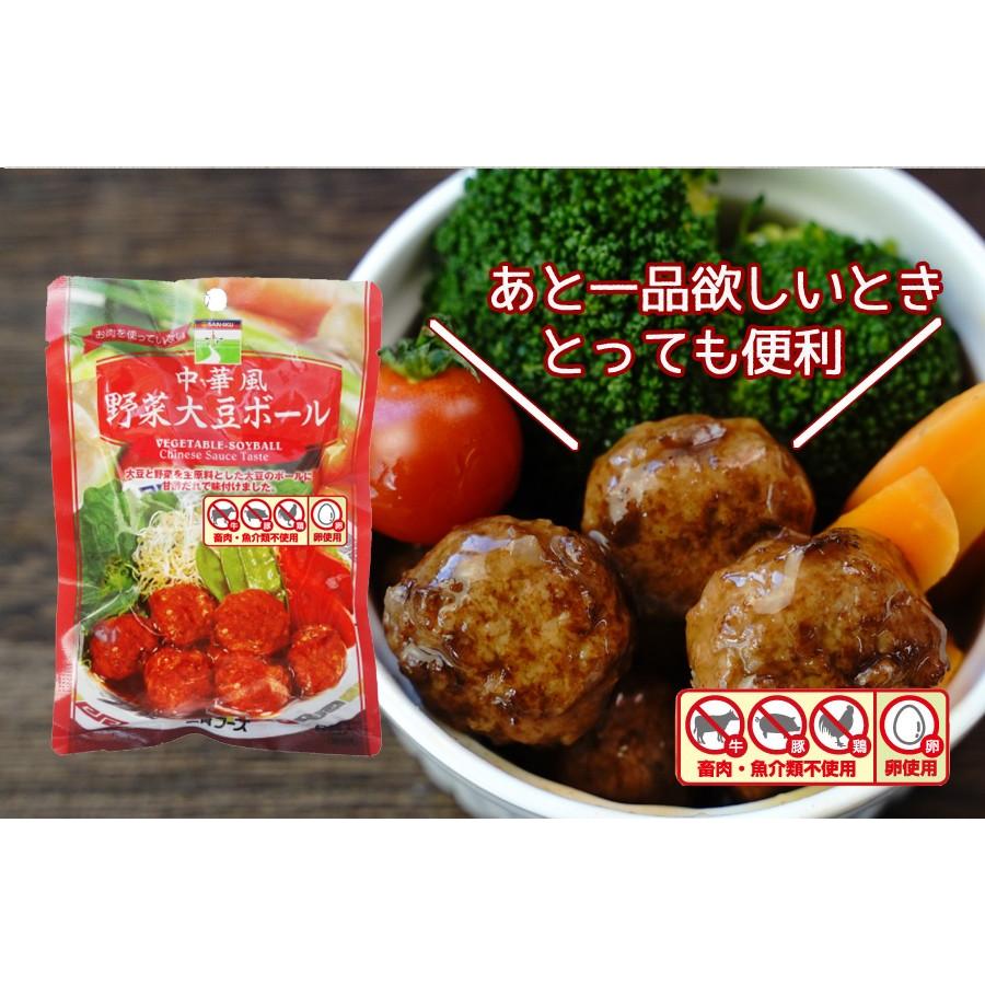 レトルト食品 中華風野菜大豆ボール 100g 三育フーズ惣菜 ノンコレステロール ベジタリアン