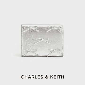 【CHARLES & KEITH】熱銷回歸 蝴蝶結鍊條短夾 LINE禮物獨家禮盒 附提袋｜快速出貨｜閃耀派對季｜生日禮物｜小CK