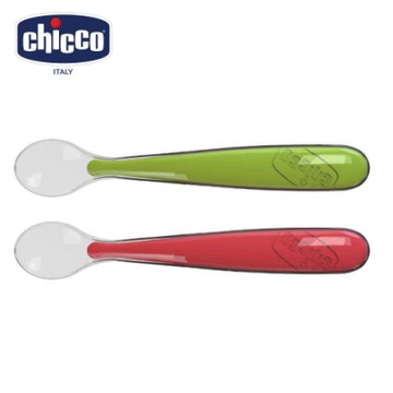 chicco官方直營-彈性矽膠學習湯匙-2色