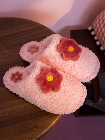 棉拖鞋女可愛親子一家三口兒童女童卡通家用室內防滑公主小孩毛絨