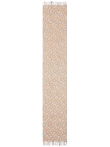 Burberry - reversible monogram cashmere scarf - unisex - Cashmere - One Size - Neutrals