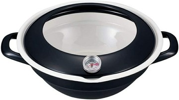 【日本代購】FujiHoro 富士琺瑯 天婦羅鍋 24CM(2.8L) 附溫度計 TP-24 黑色