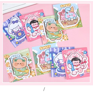 可愛文具-小熊便利貼/留言便條紙/少女手帳可爱便條