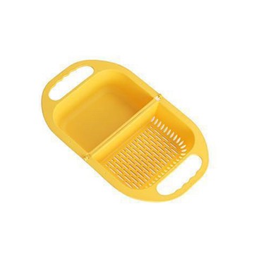 【愛家捷】可折疊瀝水籃(買一送一) 盆洗蔬果 創意瀝水架 廚房瀝水盤 盆碗筷瓶瀝水架 洗滌過濾籃