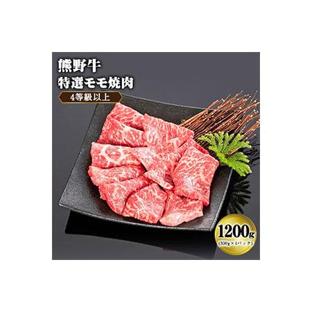 ふるさと納税 「熊野牛」特選モモ焼肉1.2kg 4等級以上 株式会社松源 《90日以内に順次出荷(土日祝除く)》 和歌山県 紀の川市 和歌山県紀の川市