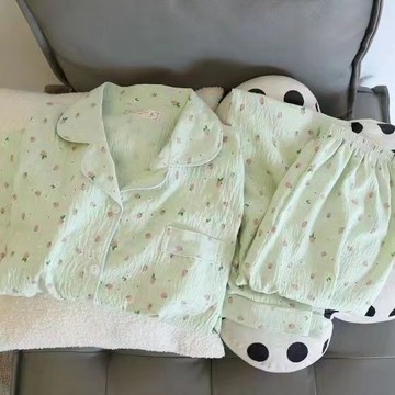 💗台灣出貨💗純棉睡衣女春秋夏季薄款ins風長袖長褲甜美卡通少女家居服兩件套