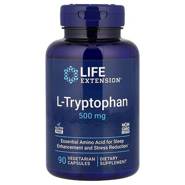 Life Extension, L-色氨酸，500 毫克，90 粒素食膠囊
