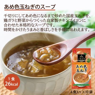 ふるさと納税 長野県 あめ色玉ねぎのスープ40食(4食入×10袋) 国産玉ねぎ使用・フリーズドライ製法