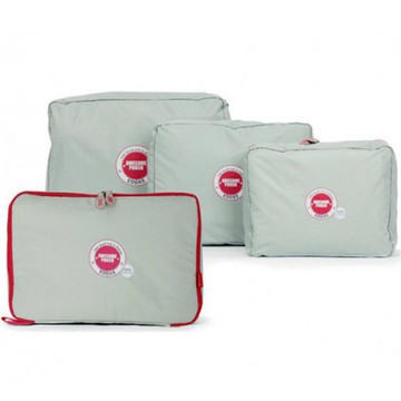 iSFun 旅行專用 尼龍網布防水收納四入袋 灰