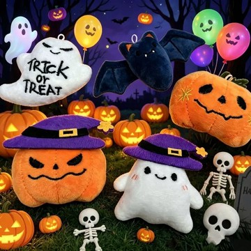 🎃台灣出貨 萬聖節毛絨掛件 南瓜吊飾 幽靈掛飾 鑰匙鏈 毛絨公仔 萬聖節 背包掛件 飾品 掛飾 萬聖節鑰匙扣 包包吊飾