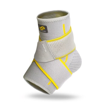 [佑全保健藥妝]BRACOO奔酷腳踝(十字加壓套筒 S/M灰) FS60