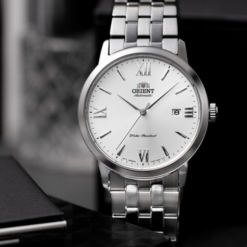 ORIENT 東方錶 DateⅡ 系列 羅馬刻度 機械錶 男錶 手錶 藍寶石 白色-RA-AC0F10S