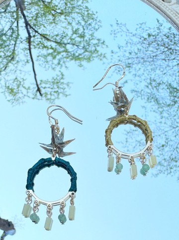 折紙鶴鴛鴦綠色