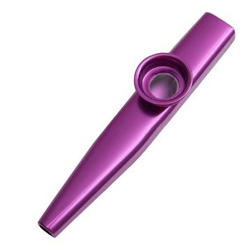 kazoo 鴨子笛 經典金屬卡祖笛 紙筒包裝 紫色 1個