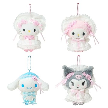 Sanrio 三麗鷗 白色荷葉邊系列 蘿莉塔造型玩偶吊飾