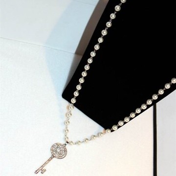 玫瑰金純銀項鍊 吊墜-流行時尚經典珍珠生日情人節禮物女飾品73jp12【獨家進口】【米蘭精品】