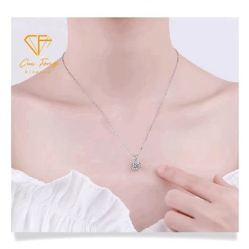 【CF鑽飾】項鍊 莫桑鑽《兔耳雪花》鑽石項墜 情人禮物 生日送禮 飾品 求婚 告白