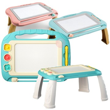 畫板桌 馬卡龍色 畫板玩具 磁力畫板 彩色畫板 印章 創意學習磁性畫板 兒童磁性畫板 寫字板  畫板書桌 8340