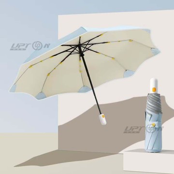 新款【upton】節節收全自動彩膠防回彈雨傘防曬晴雨兩用防紫外線晴雨傘遮陽傘