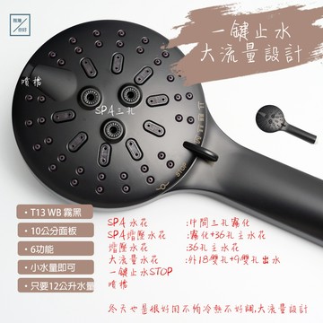 《雅灣T13》 花灑蓮蓬頭｜蓮蓬頭｜花灑噴頭｜大流量