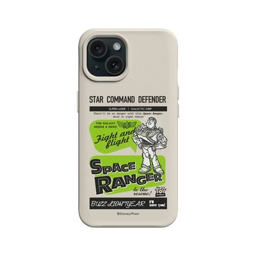 iPhone 15 SolidX 貝殼灰 - 迪士尼-玩具總動員 Toy Story - 巴斯光年-美式風格