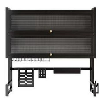 HOUDER 雙層帶門水槽瀝水架 95cm  黑色  2層  1個