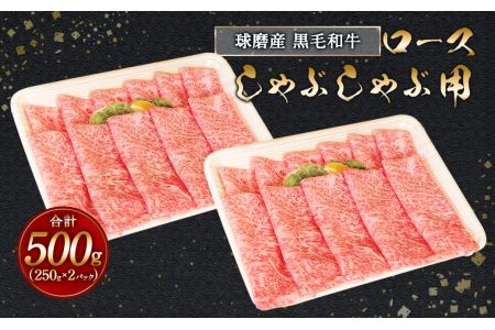 球磨産 黒毛和牛 ロース しゃぶしゃぶ 用 500g（250g×2パック）011-0064