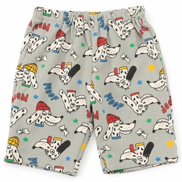 日本 BREEZE - DAISUKI 印花短褲-狗狗-灰