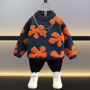 男童毛衣秋冬季2025新款小童冬裝寶寶兒童冬款加厚男寶針織衫上衣