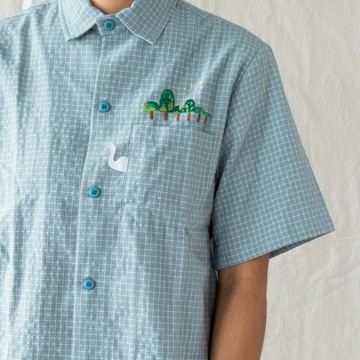 瑞典的森林 / 皺皺藍格子襯衫