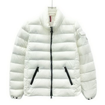 (S) moncler質感羽絨拉鍊白色外套