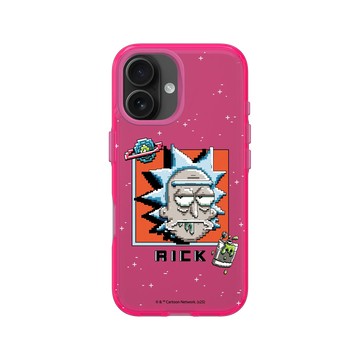 iPhone 16 Clear 粉漾桃 - 瑞克和莫蒂 Rick and Morty - Pixel瑞克