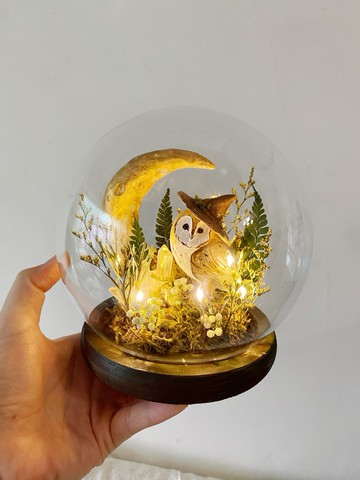 月光貓頭鷹小夜燈