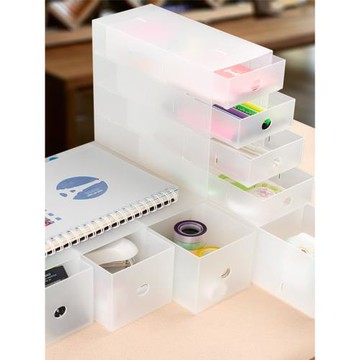 【大可叔叔】日本桌面收納盒抽屜式塑料辦公文具收納盒