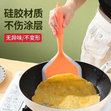 耐高溫烙餅硅膠鏟平底不粘鍋專用煎餅鏟子玉子燒鍋鏟翻面家用平鏟